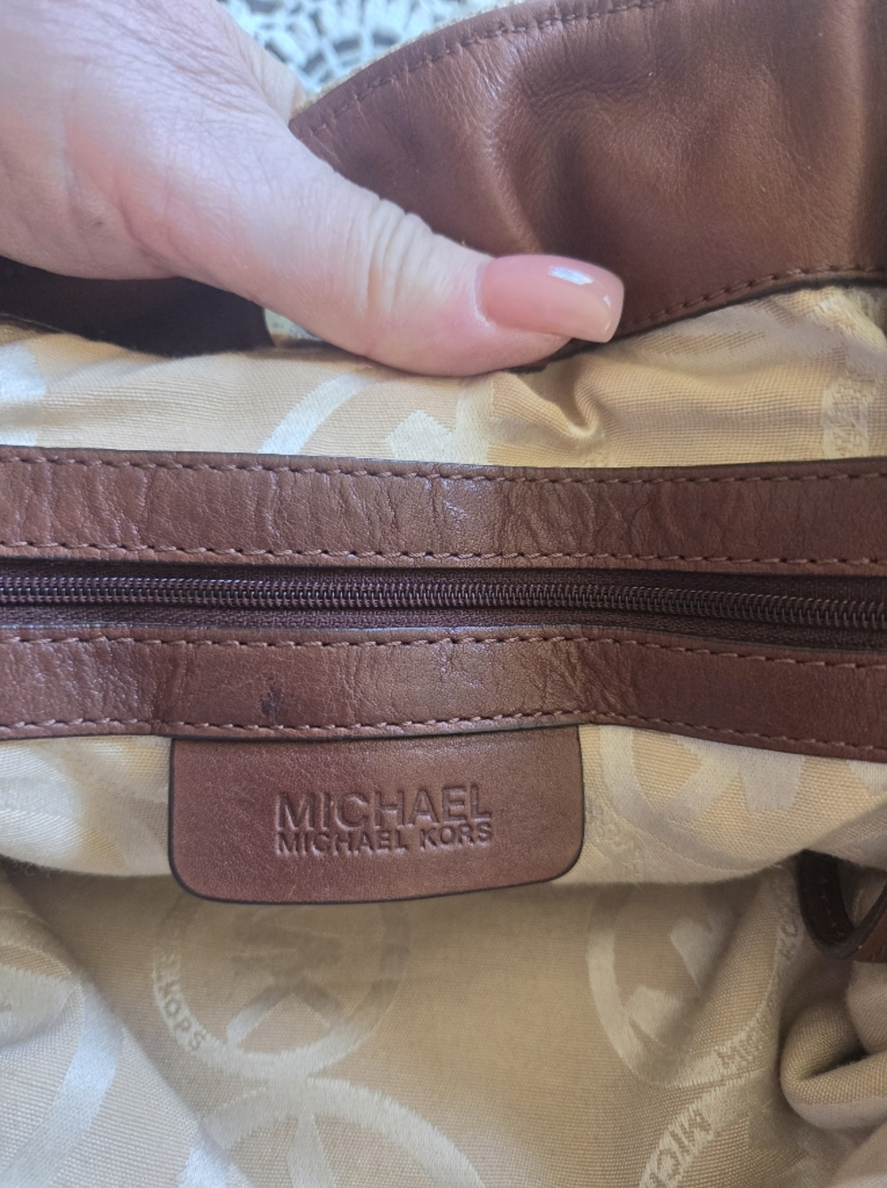 Michael Kors VTG. Drawstring Converse Sh.Bag. 💛🧡 - Picture 2 of 10